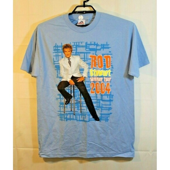 Rod Stewart T Shirt Vintage Concert Band Summer Tour Tee Music Size L - Picture 1 of 4